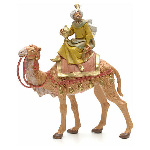 Figur mit Kamel, heiliger König Mulatte, 19 cm, Fontanini. 1