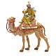 Rei Mago mulato no camelo para Presépio Fontanini com figuras de altura média 19 cm s1