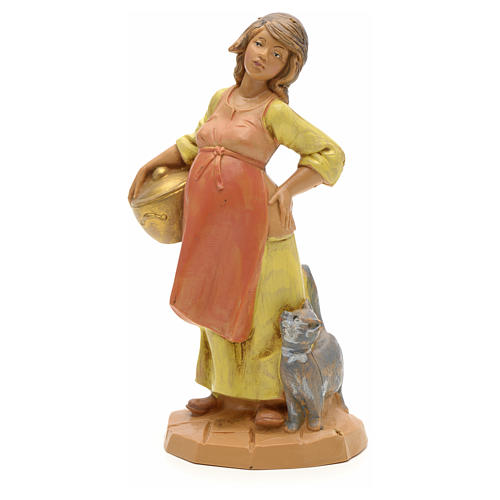 Figurine Prophète à Genoux Pour Crèche Fontanini - Santon De 12 Cm - PVC Peint à La Main - Déco De Noël Traditionnelle