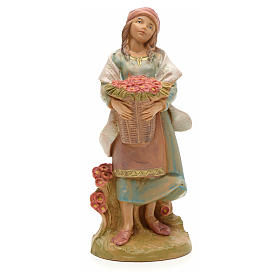 handcolorierte Statuette Hirtenmädchen 12 cm Fontanini