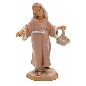 Fille et son fagot crèche Fontanini 12 cm