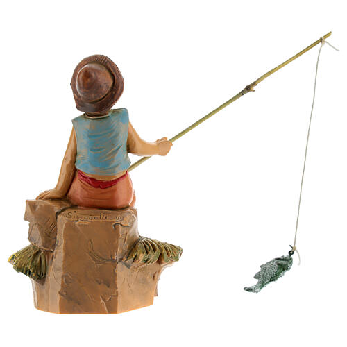 Rapaz pescador para Presépio Fontanini com figuras de altura média 12 cm 4