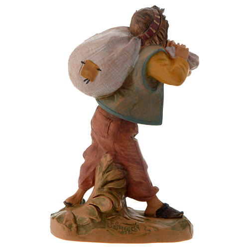 Krippenfigur handgemalt Junge mit Sack 12 cm Fontanini 3