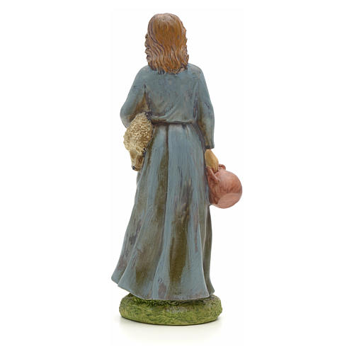 Nativity figurine, resin shepherdess with goat and amphora 20cm 3