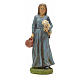 Nativity figurine, resin shepherdess with goat and amphora 20cm s1