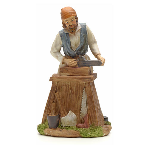 Carpenter figurine in resin for nativities of 20cm 1