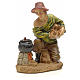 Woodsman with fire figurine in resin for nativities of 20cm s1