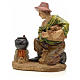 Woodsman with fire figurine in resin for nativities of 20cm s2