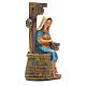 Woman sitting on well figurine in resin for nativities of 21cm s2