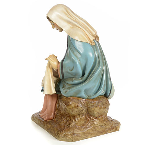 Vierge Marie 160cm pâte à bois finition élégante 3