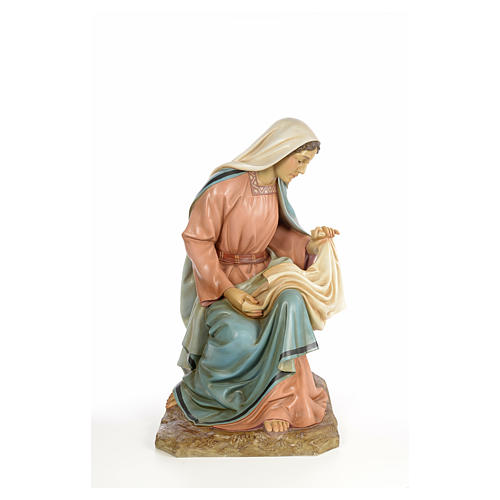 Nativity figurine wood pulp, Virgin Mary, 160cm (elegant dec.) 5