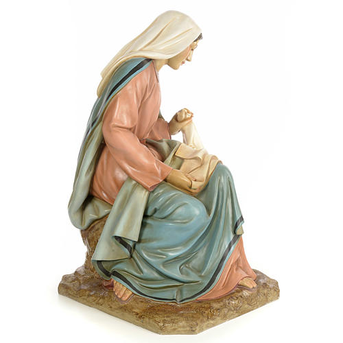 Nativity figurine wood pulp, Virgin Mary, 160cm (elegant dec.) 4