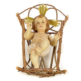 Niño Jesús belén 160 cm Pasta de madera dec. elegante