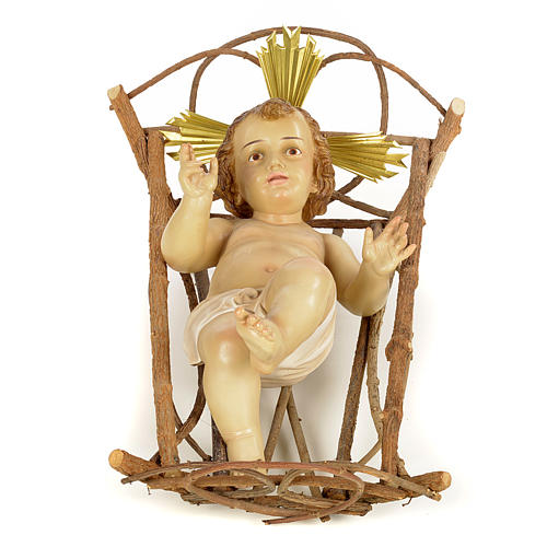 Baby Jesus figurine wood pulp elegant dec. 160cm Nativity Scene 1