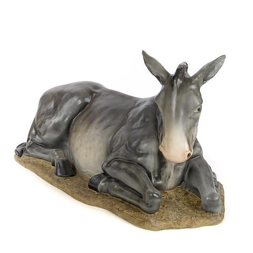 Nativity figurine, donkey, wood pulp, 160cm (elegant decor.) 2