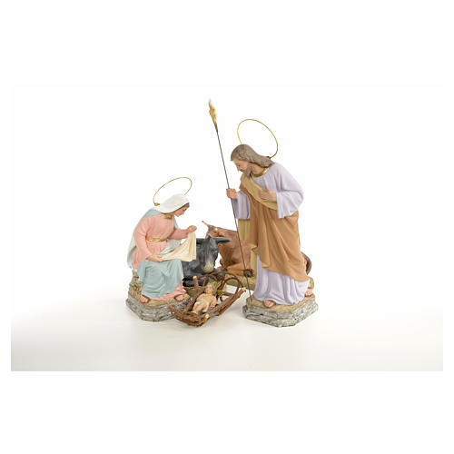 Nativity in wood pulp, (fine decoration) 30cm 5