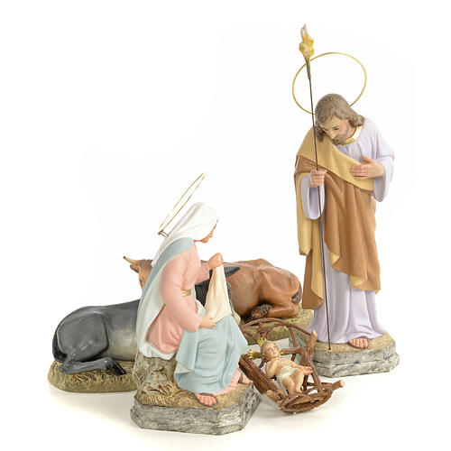 Nativity in wood pulp, (fine decoration) 30cm 4