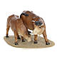 Cow and calf, wood pulp, for nativity 20cm (fine decor.) s2