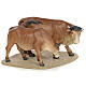Vaca e vitelo pasta de madeira acab. gracioso para Presépio com figuras de altura média 20 cm s1