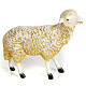 Lamb figurine in wood pulp for a 30 cm Nativity s1