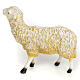 Lamb figurine in wood pulp for a 30 cm Nativity s2