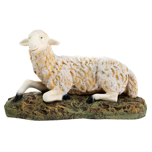 Nativity figurine, sitting lamb in wood pulp, 30 cm 1