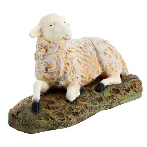 Nativity figurine, sitting lamb in wood pulp, 30 cm 3