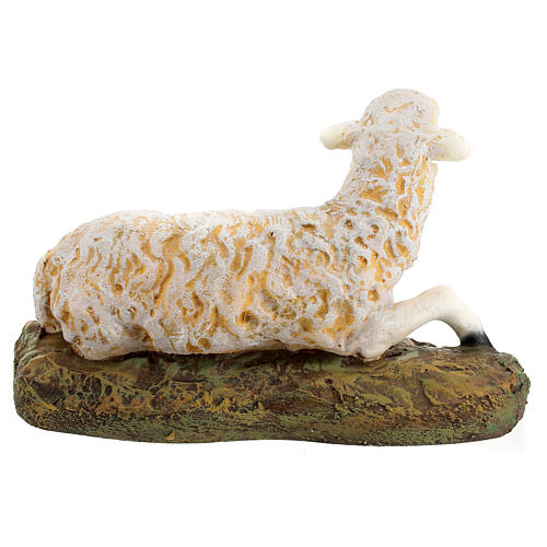 Nativity figurine, sitting lamb in wood pulp, 30 cm 4