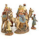 Nativity figurine wood pulp, 3 Wise Kings on camel, 20cm (extra s3