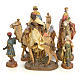 Nativity figurine wood pulp, 3 Wise Kings on camel, 20cm (extra s4