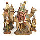 Los Tres Reyes Magos  en camellos 20 cm pasta de madera dec. ext s2