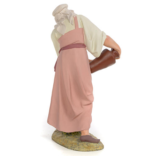 Nativity figurine wood pulp shepherdess with amphora, 30cm (fine 3