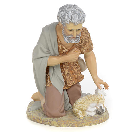 Nativity figurine, shepherd offering lamb, 40cm (fine decoration 1