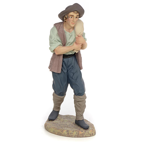 Nativity figurine, shepherd with sack, 30cm (fine decoration) 1