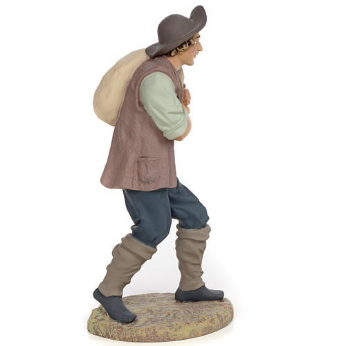 Nativity figurine, shepherd with sack, 30cm (fine decoration) 2