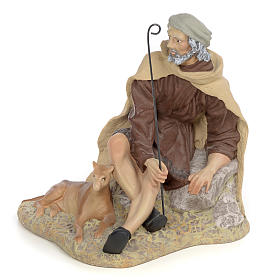 Nativity figurine, shepherd with dog, 30cm (fine decoration)