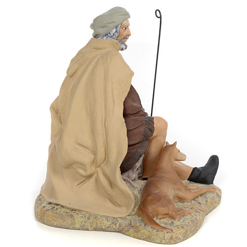 Nativity figurine, shepherd with dog, 30cm (fine decoration) 3