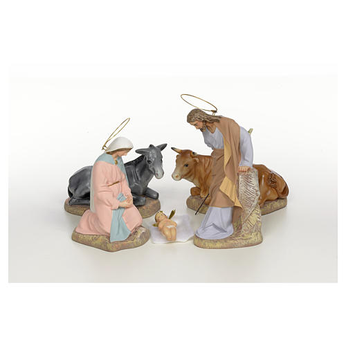 Nativity with 5 pieces in wood pulp 20cm fine decoration 4