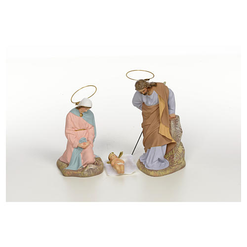 Nativity with 5 pieces in wood pulp 20cm fine decoration 5