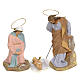 Nativity with 5 pieces in wood pulp 20cm fine decoration s2