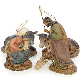 Nativity with 5 pieces, 15cm (antique decoration)
