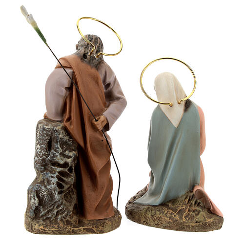 Sainte Famille 3 figurines pâte à bois 20 cm finition élégante 7