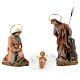 Sainte Famille 3 figurines pâte à bois 20 cm finition élégante s1