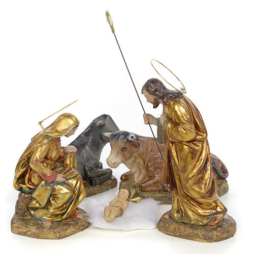 Nativity with 5 pieces, 15cm (polychromatic decoration) 1
