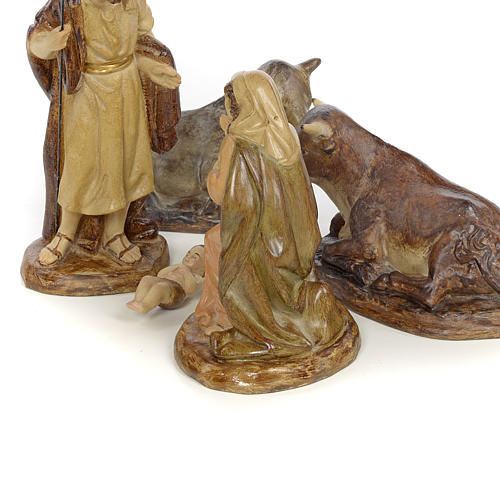 Nativity with 5 pieces, 15cm (burnished decoration) 2