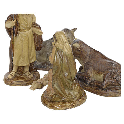 Nativity with 5 pieces, 15cm (burnished decoration) 4
