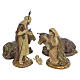Nativity with 5 pieces, 15cm (burnished decoration) s1