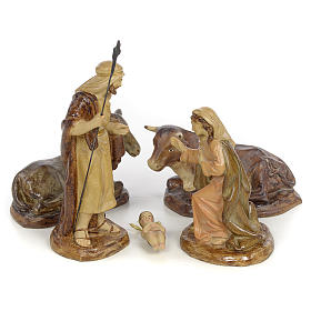 Sainte Famille nativité finition brune 15 cm 5 pcs