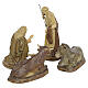 Sainte Famille nativité finition brune 15 cm 5 pcs s6