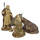 Nativity with 5 pieces, 15cm (burnished decoration) s5